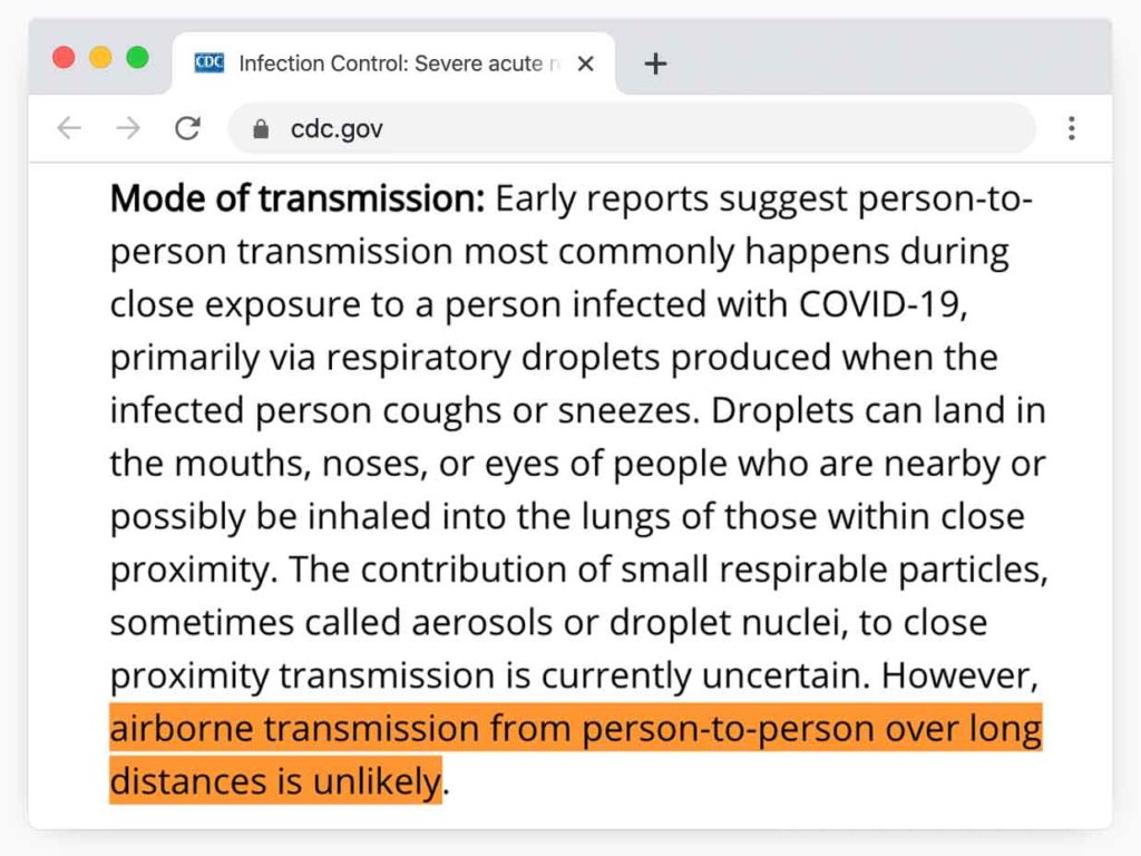 is covid 19 a mail security threat probably not