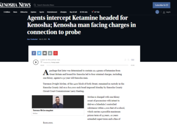 Agents intercept Ketamine headed for Kenosha; Kenosha man facing charges in connection to probe Cr (1).