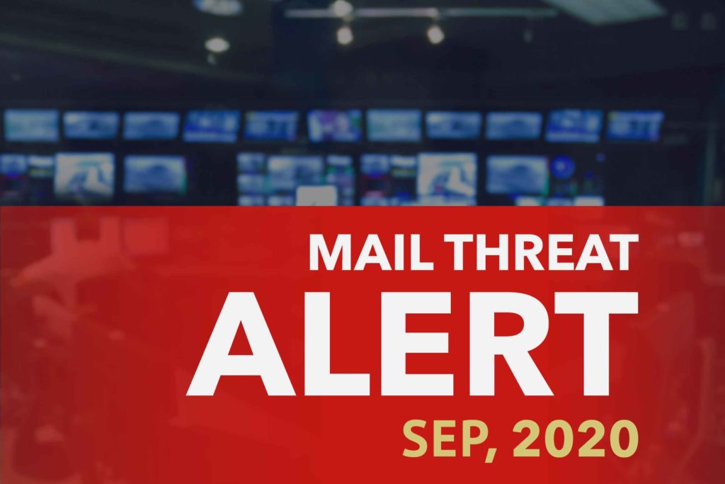 Mail Threat Alerts: September, 2020.