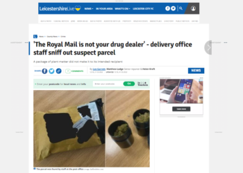 'The Royal Mail is not your drug dealer' - delivery office staff sniff out suspect parcel - Leiceste.